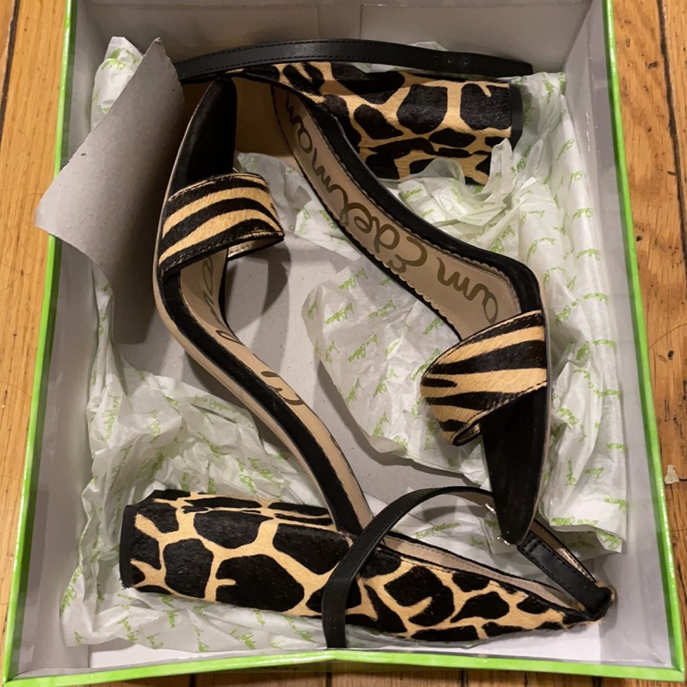 Sam Edelman Yaro Animal Print Calf Hair Heels